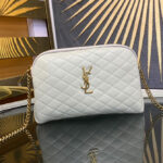 Saint Laurent Gaby Zipped Pouch In Quilted Lambskin